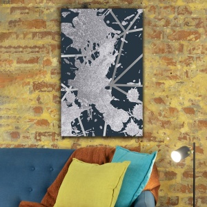 Tablou canvas - Silver on Dark Blue (ZAZ 040) - Img 5