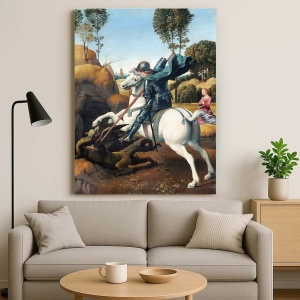 Tablou Canvas "St. George and the Dragon" - Sfântul Gheorghe si dragonul - Img 3