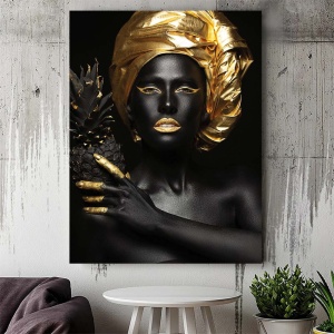 Tablou Canvas - The lady with the golden tourban - Img 4