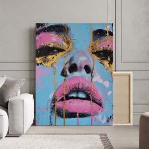 Tablou Canvas - Urban Art Close-up Portrait - Img 2