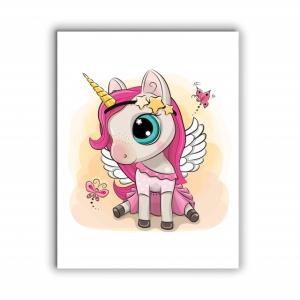 Tablou Copii - Pink Unicorn Girl - Img 3