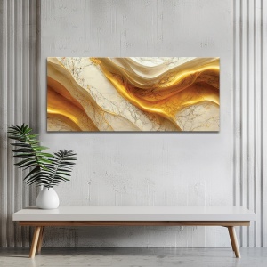 Tablou Marmura - Yellow Marble Waves (067) - Img 3
