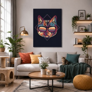 Tablou Modern art cat