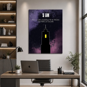 Tablou Motivational - 5 Am (Romana)