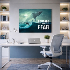 Tablou Motivational - Courage Over Fear