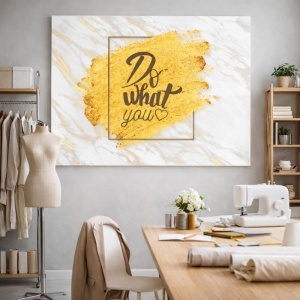 Tablou Motivational - Do What You Love (Gold)
