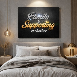 Tablou Motivational - Family is supporting