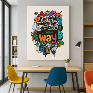 Tablou Motivational - Follow Your Dreams