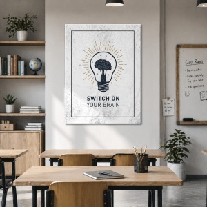 Tablou Motivational - Switch On Your Brain