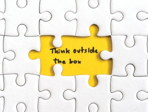 Tablou Motivational - Think Outside The Box Puzzle - Img 3