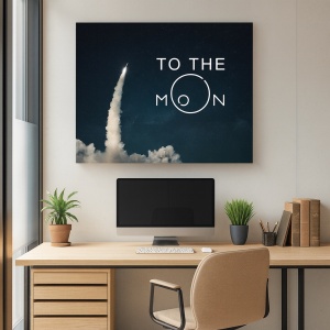 Tablou Motivational - To the moon