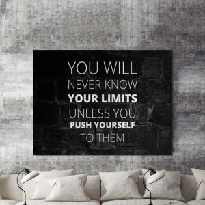 Tablou Motivational - You Will Never Know Your Limits (Black) - Img 2