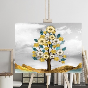 Tablou Tree with golden flower - Img 2