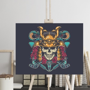 Tablou Zombie Skull Samurai - Img 2
