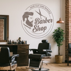 Barbershop (man profile and scissors)