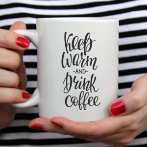 Cana cu Mesaj Keep Warm And Drink Coffee - Img 4
