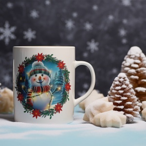 Cana De Craciun - Cute Smiling Snowman (mesaj personalizat) - Img 3