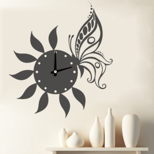 Ceas Decorativ Fluture & Floare