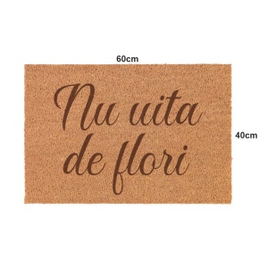 Covor de intrare personalizat - 60x40cm - nu uita de flori - Img 2