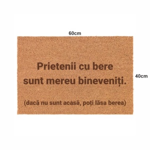 Covor de intrare personalizat - 60x40cm - Prietenii cu bere