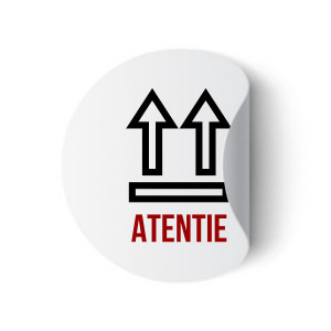 Etichete personalizate cu ATENTIE, 100 buc, PVC, rezistente la apa - Img 4