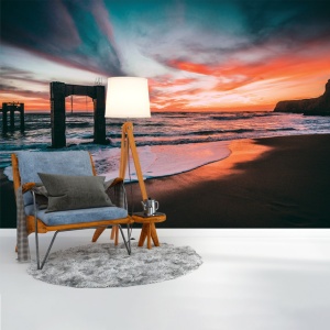 Foto tapet Beach at sunset