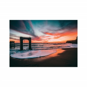 Foto tapet Beach at sunset - Img 2