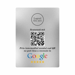Plachetă Argintie Personalizată cu Recenzie Google - Img 3