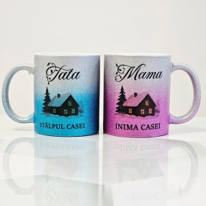 Set 2 cani personalizate Mama si Tata - Img 2