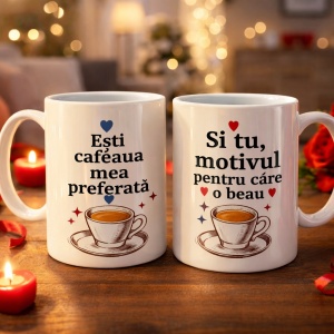 Set 2 cani personalizate Motivul cafelei