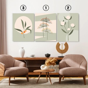 Set 3 Tablouri Sketched plants - Img 3