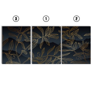 Set Tablouri Canvas - Golden Olive Branches - Img 2