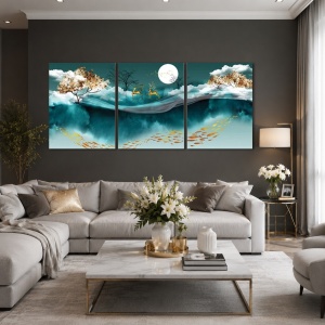 Set Tablouri Canvas - Magic Forest And River