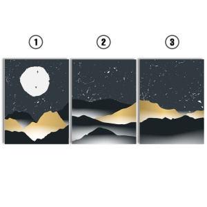 Set Tablouri Canvas - Nights In Gold And Grey - Img 2