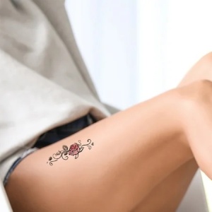 Ștampilă ceramică tatuaje temporare LaDot Cosmetics, M – Trandafir mare - Img 6