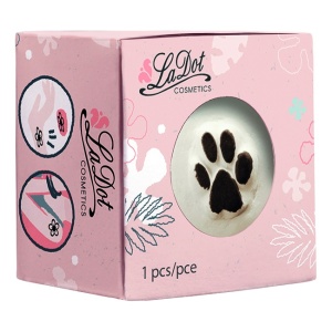 Ștampilă ceramică tatuaje temporare LaDot Cosmetics, S – Lăbuță de pisică - Img 3