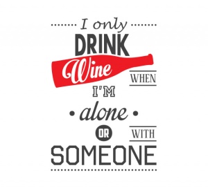 Sticker Bucatarie - I only drink wine - Img 2