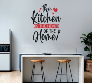 Sticker Bucatarie - Kitchen is the heart of home (hearts) - Img 2