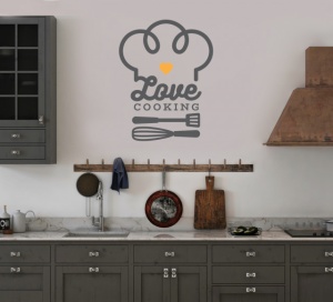 Sticker Bucatarie - Love cooking