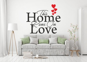 Sticker De Perete This Home Runs On Love - Img 3