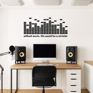 Sticker De Perete Without Music, Life Would Be A Mistake