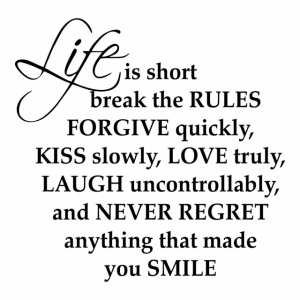 Sticker Life Is Short, Break The Rules - Img 2