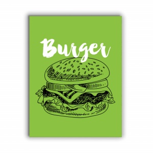 Tablou Bucatarie - Burger Retro - Img 2