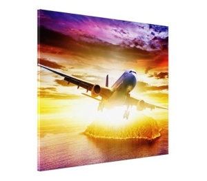 Tablou Canvas - Avion la apus - Img 3