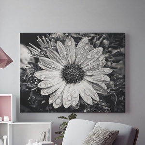 Tablou Canvas Black An White Flower