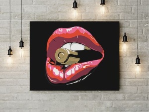 Tablou Canvas Bullet And Sexy Lips - Img 3