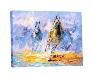 Tablou Canvas Efect Pictura - Cai Galopand