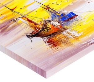 Tablou Canvas Efect Pictura Corabii Ancorate - Img 2