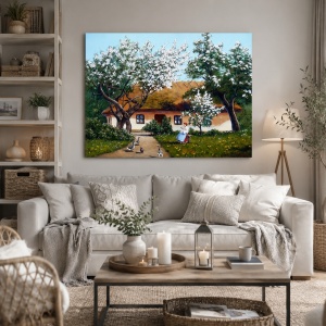 Tablou Canvas Efect Pictura Primavara La Tara