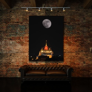 Tablou Canvas Full Moon (Black) - Img 3